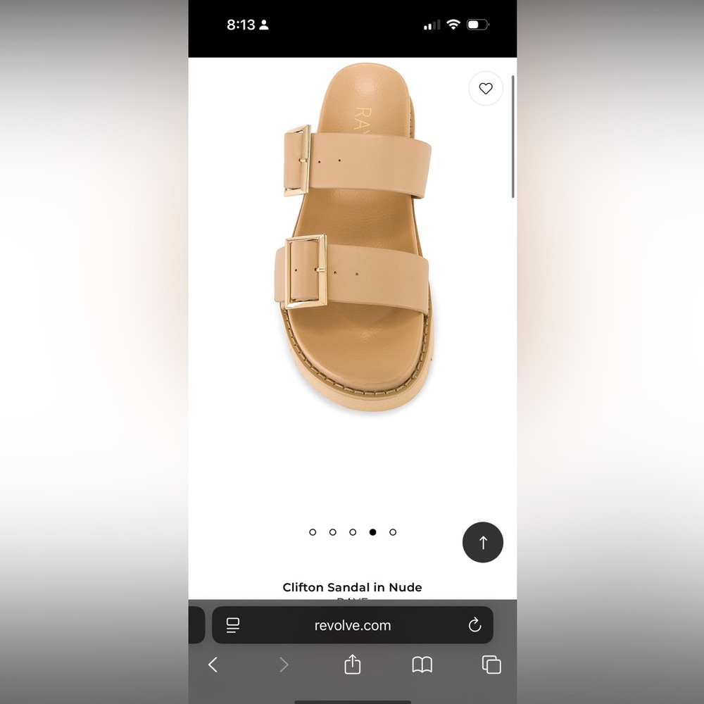 RAYE Beige and Gold Sandals